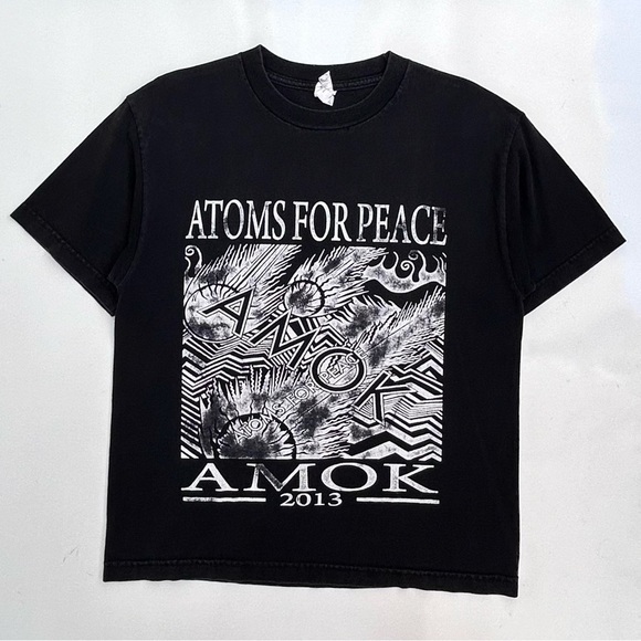 Atoms For Peace Thom Yorke Radiohead Waste 2013 AMOK Tour T Shirt Size Men’s M
